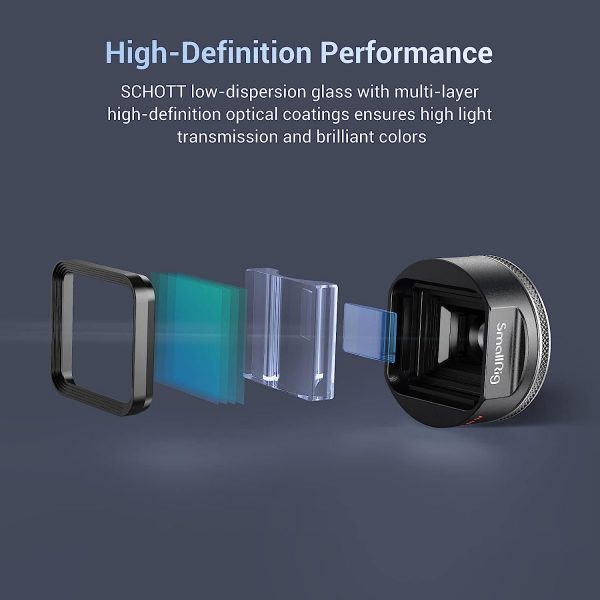 SmallRig 1.55X Anamorphic Lens for iOS & Android 3578