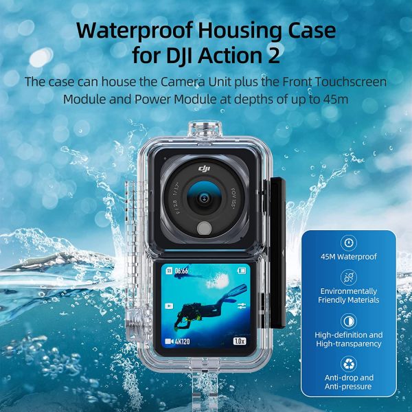 TELESIN Waterproof Case Set - for DJI Action 2