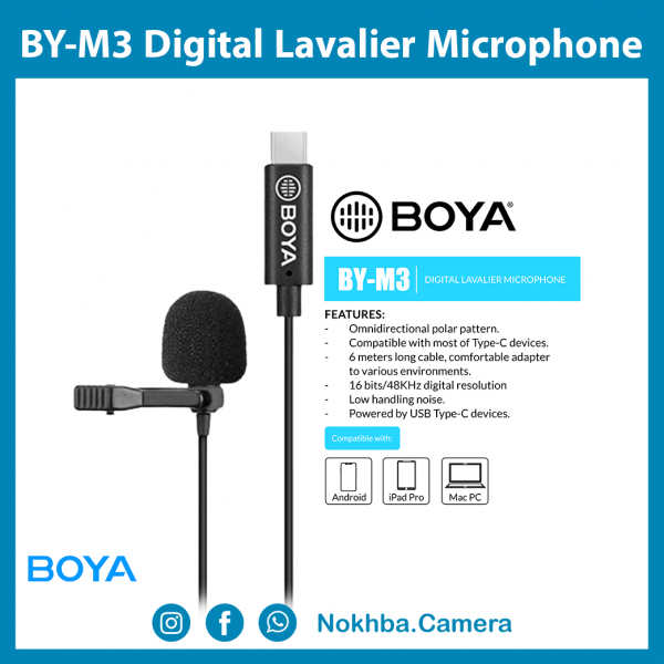 BOYA BY-M3 Digital Lavalier Microphone