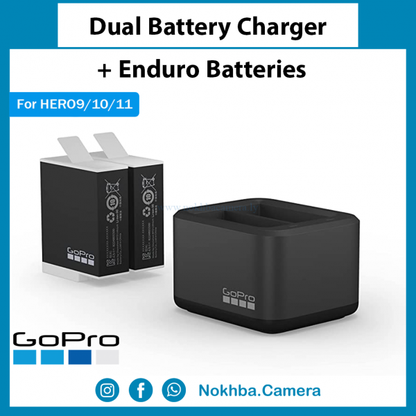 Dual Battery Charger + Enduro Batteries (HERO11 Black)