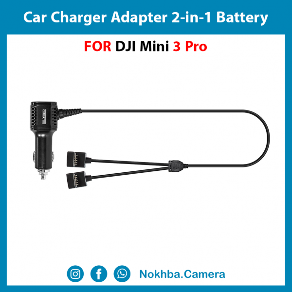 Car Charger Adapter 2-in-1 Battery DJI Mini 3